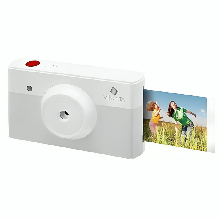 500-17-1.png Minolta Instapix 2 in 1 Instant Print Digital Camera & Bluetooth Printer, Gray - Image 1