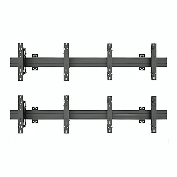Untitled-design-2024-08-11T050052.963-1.png 2x2 Video Wall Pop Out Mounting System Horizontal Rails Four Fixed Displays with with Micro Adjustment Arms - Image 1